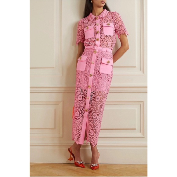 Self Portrait nwt Elegant Pink Lace Skirt - Picture 10 of 16